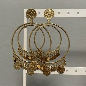 Kate Spade large gold earrings
